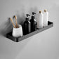 Frendorf | Matt Schwarz Badezimmer Set Modern 1/2 - Stück Rostfreies Badregal