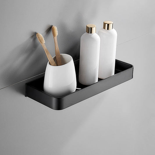 Frendorf | Matt Schwarz Badezimmer Set Modern 1/2 - Stück Rostfreies Badregal