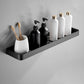 Frendorf | Matt Schwarz Badezimmer Set Modern 1/2 - Stück Rostfreies Badregal