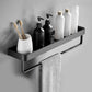 Frendorf | Matt Schwarz Badezimmer Set Modern 1/2 - Stück Rostfreies Badregal