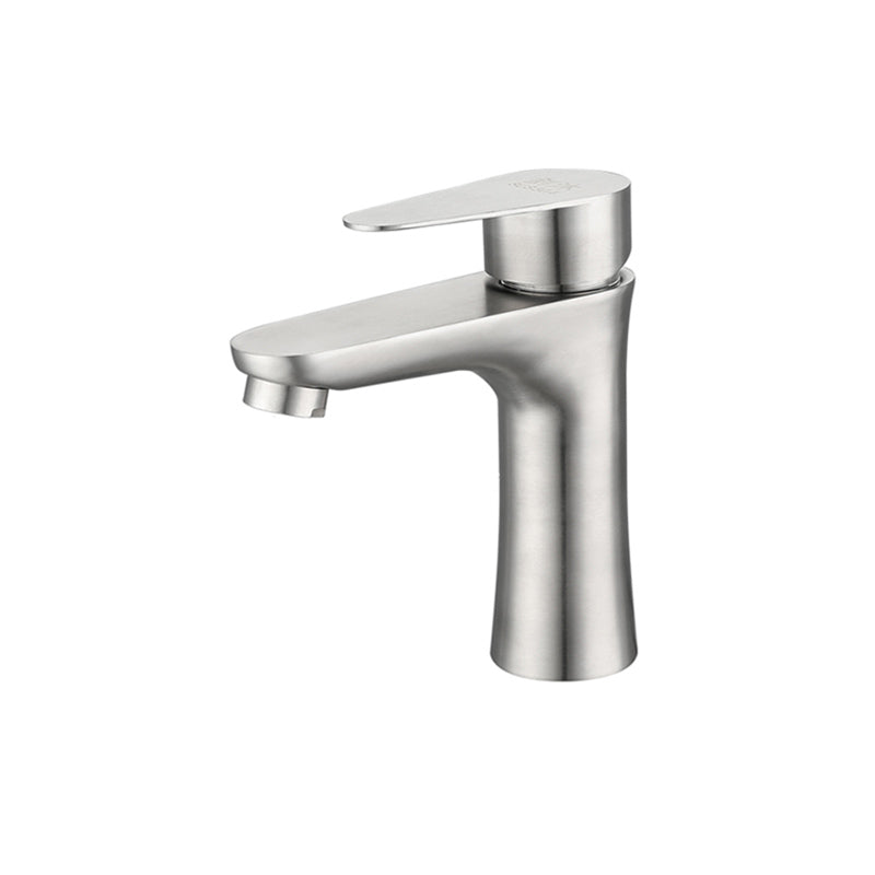 Frendorf | Rundes Gefäß Wasserhahn Hebelgriff Edelstahl Badezimmer Wasserhahn mit Wasserhose