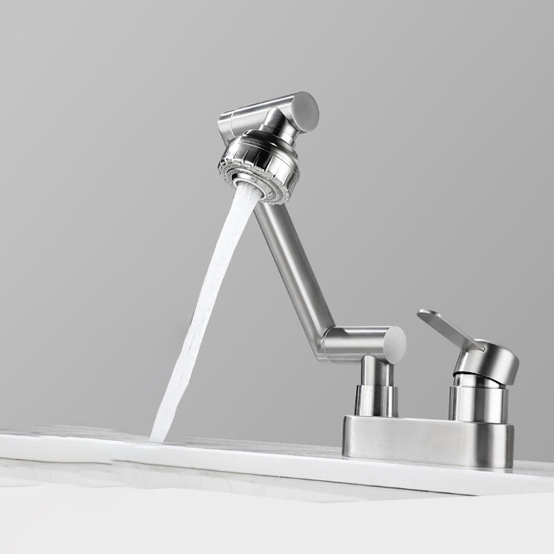 Frendorf | 2 Löcher Spülen Wasserhahn Schwenk Edelstahl Einhandgriff Zentralmontage Wasserhahn