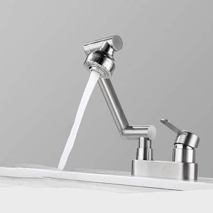 Frendorf | 2 Löcher Spülen Wasserhahn Schwenk Edelstahl Einhandgriff Zentralmontage Wasserhahn