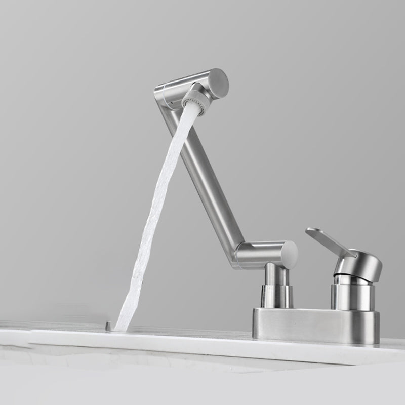 Frendorf | 2 Löcher Spülen Wasserhahn Schwenk Edelstahl Einhandgriff Zentralmontage Wasserhahn