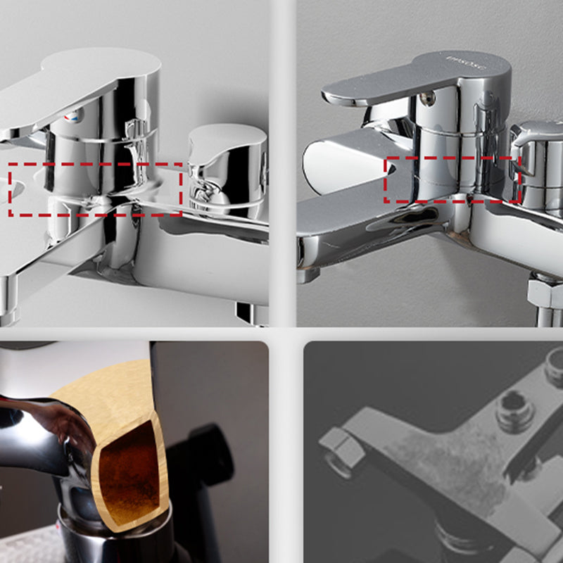 Frendorf | Beliebte Wandmontierte Badewannenarmatur Fester Hebelgriff Badewannenfüller Trim