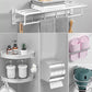 Frendorf | Modernes Badezimmerzubehör Hardware-Set Weißes Metall Badezimmerzubehör Kit