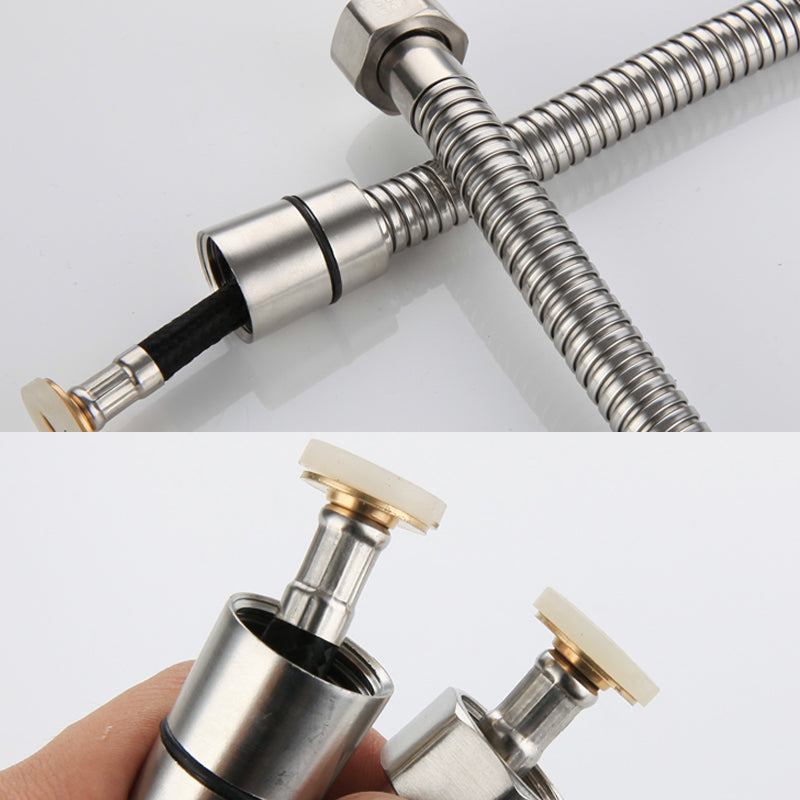 Frendorf | Zylindrische Handbrause mit selbstreinigendem Edelstahl-Wandbrausekopf