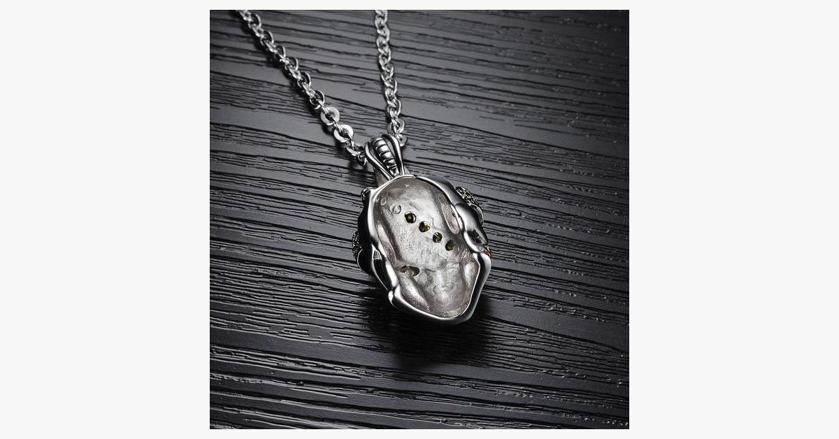 Frendorf | Blutiger Edelstahl und Zirkonia Schädel Anhänger