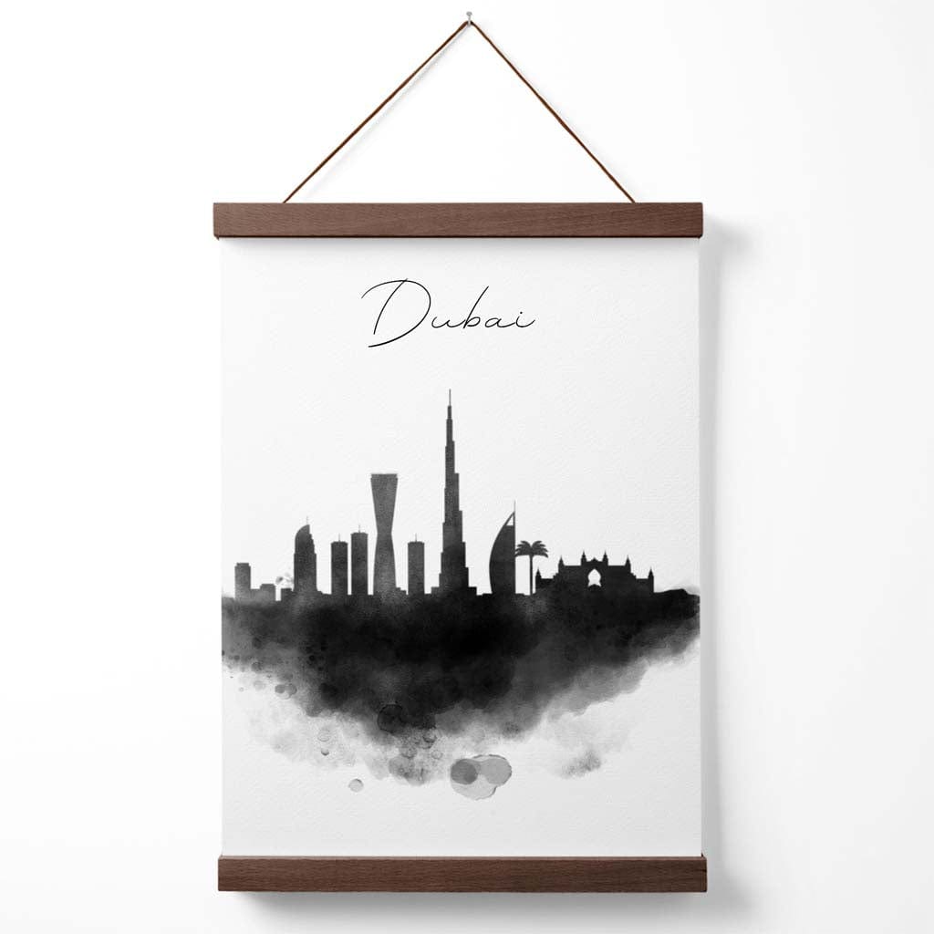 Dubai Aquarell Skyline Stadtposter mit Hänger