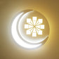 Frendorf | Moderne Maan Wandlamp mit Cartoon-Muster Acryl LED Wandleuchte in Weiß für Kinderzimmer
