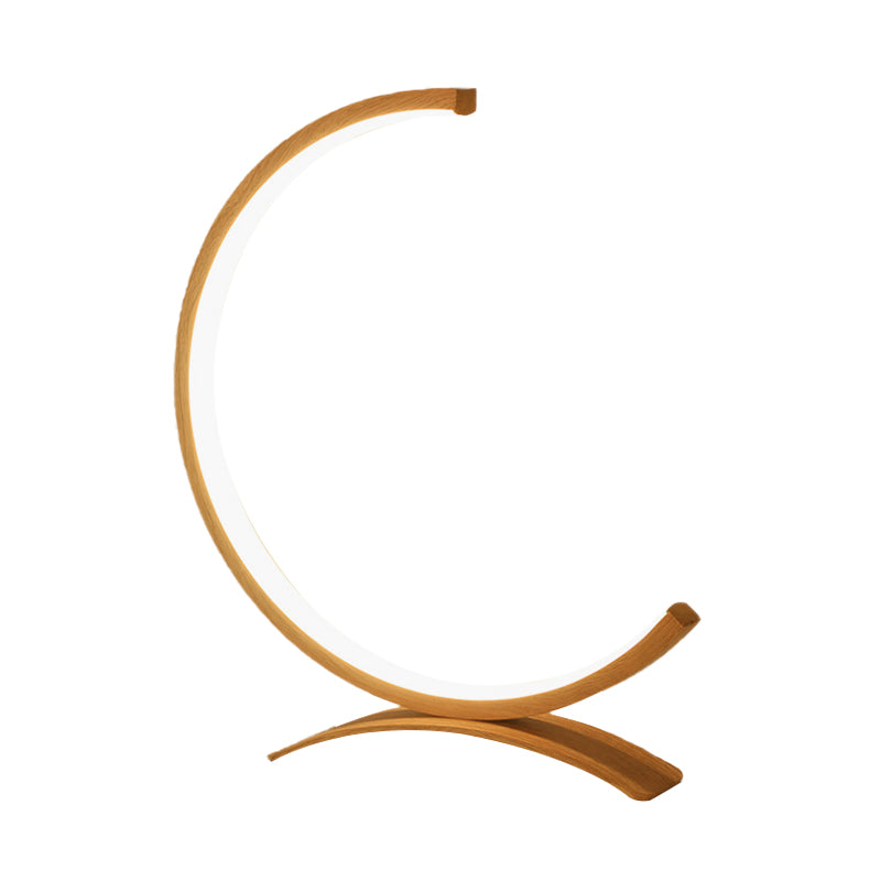 C-Shape Nachttischlampen Modernist Acryl Schwarz/Gold LED Schreibtischlampe mit Bogenbasis für Schlafzimmer