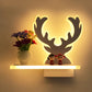 Frendorf | Moderne Cartoon-Muster-Wandleuchte mit Regal Acryl Weiß LED Wandleuchte für Kinderzimmer
