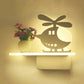 Frendorf | Moderne Cartoon-Muster-Wandleuchte mit Regal Acryl Weiß LED Wandleuchte für Kinderzimmer