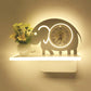 Frendorf | Moderne Cartoon-Muster-Wandleuchte mit Regal Acryl Weiß LED Wandleuchte für Kinderzimmer