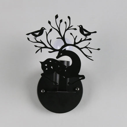 Frendorf | Sika Deer Kindergarten Wandlampe mit Branche & Vogel Metall 1 Licht Tier Lampe