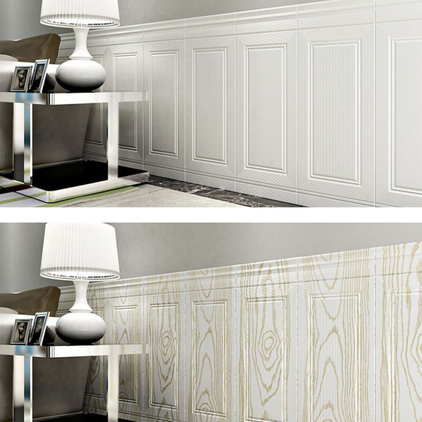 Frendorf | Glam wasserdicht Wandsockel einfarbig abziehen und anbringen Indoor Wandpaneel