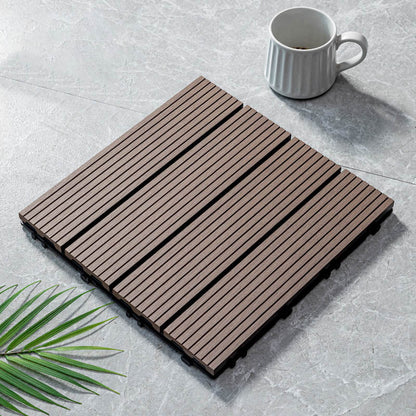 Frendorf | Klassische Holzfliesen für Gartenpatio-Bodenbeläge zum Verlegen