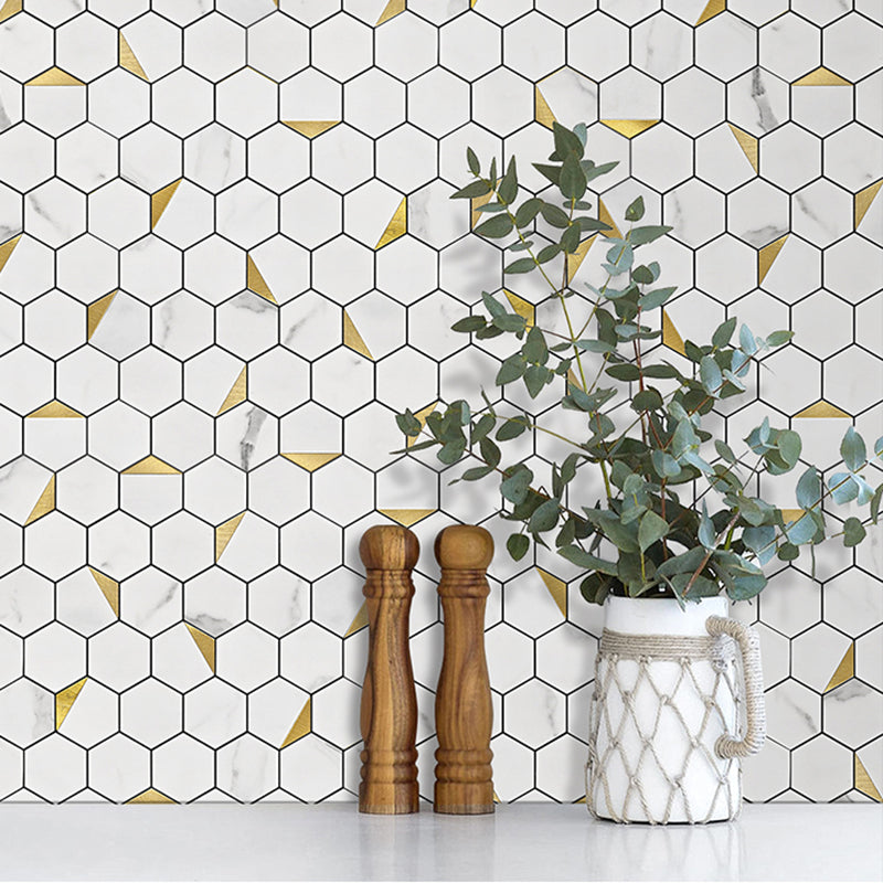 Frendorf | Hexagonale Moderne Peel and Stick Fliesen Mosaikfliesen Peel and Stick Rückwände