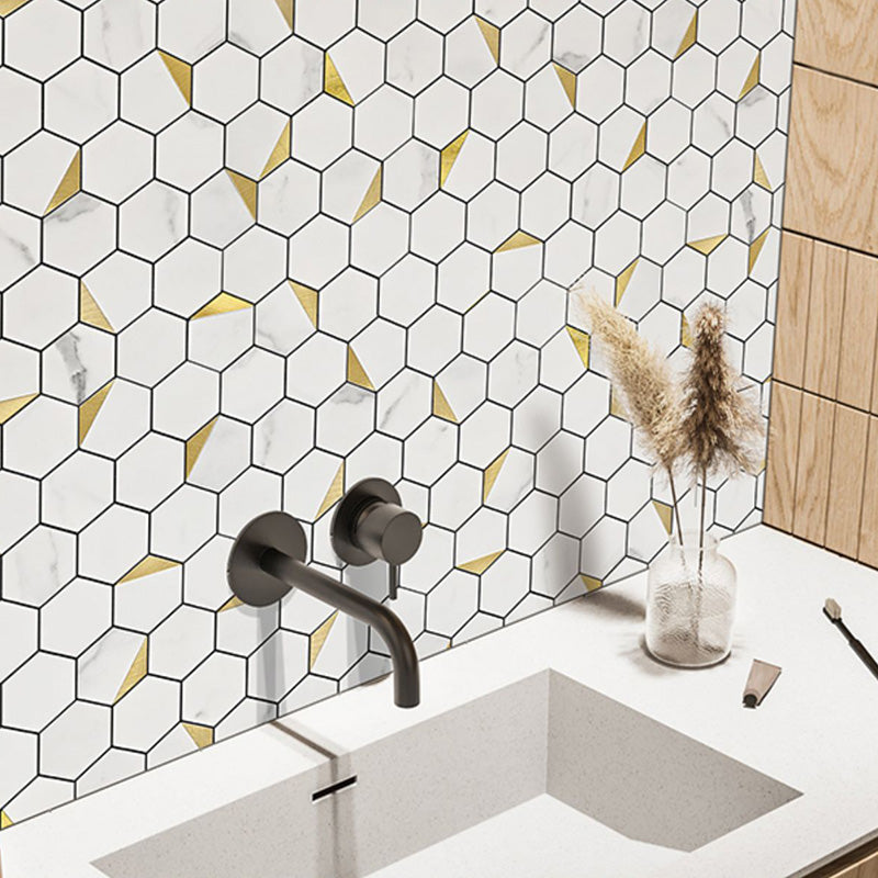 Frendorf | Hexagonale Moderne Peel and Stick Fliesen Mosaikfliesen Peel and Stick Rückwände