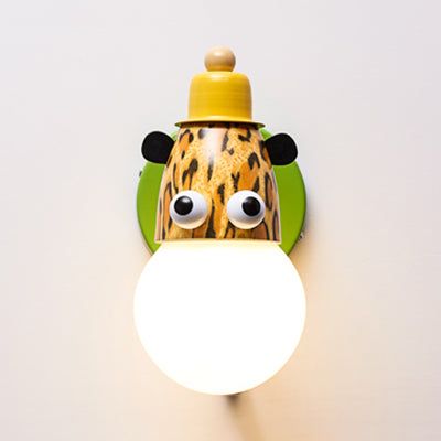 Frendorf | Tierkopf Kindergarten Wandlampe Metall Einzelleuchte Modern Süße Wandleuchte in Grün