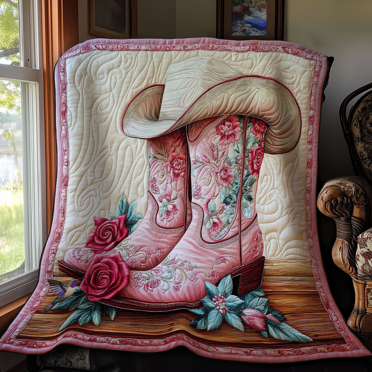 Pink Cowboy Boots Decke