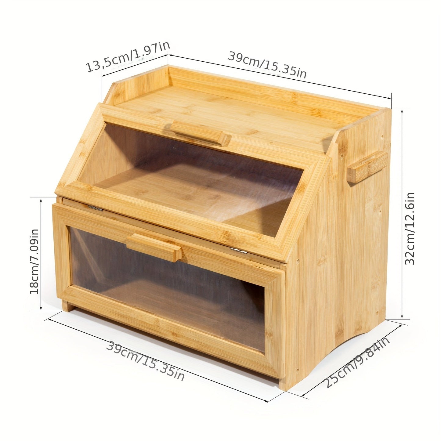 Frendorf | Bambus Lunchbox mit doppelten Regalen - Praktisch und stilvoll