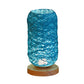 Frendorf | Geribbelte Oblong Mini Nachtstandlamp Macaron Beige/Blauw/Bruin USB Opladen LED Tafellicht met Houten Voetstuk voor Bedzijde