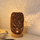 Frendorf | Geribbelte Oblong Mini Nachtstandlamp Macaron Beige/Blauw/Bruin USB Opladen LED Tafellicht met Houten Voetstuk voor Bedzijde