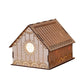 Frendorf | Kids Cottage Mini Nachtlicht Holz Schlafzimmer LED Nachttischlampe in Braun mit skulptiertem Blumen/Stern/Liebesherz-Design
