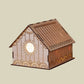 Frendorf | Kids Cottage Mini Nachtlicht Holz Schlafzimmer LED Nachttischlampe in Braun mit skulptiertem Blumen/Stern/Liebesherz-Design