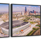 Frendorf | Luftaufnahme eines Stadions im Soldier Field II Wandkunst