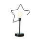 Nachttisch Stecker-LED-Tischlampe Kinderstil Schwarz/Gold Nachttischlicht mit Stern/Liebendem Herzen Eisenrahmen