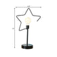 Nachttisch Stecker-LED-Tischlampe Kinderstil Schwarz/Gold Nachttischlicht mit Stern/Liebendem Herzen Eisenrahmen