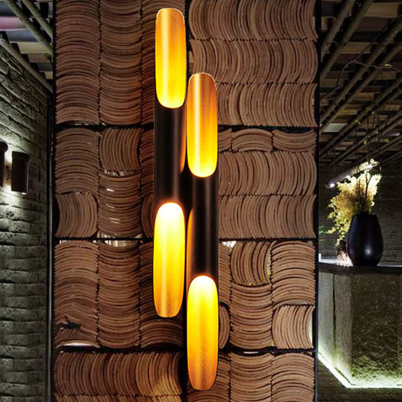 Frendorf | 23.5"/27.5" Breite Rohr Wandlampe Modern Metallisch 1/2-Licht Schwarze Wandbeleuchtung für Wohnzimmer