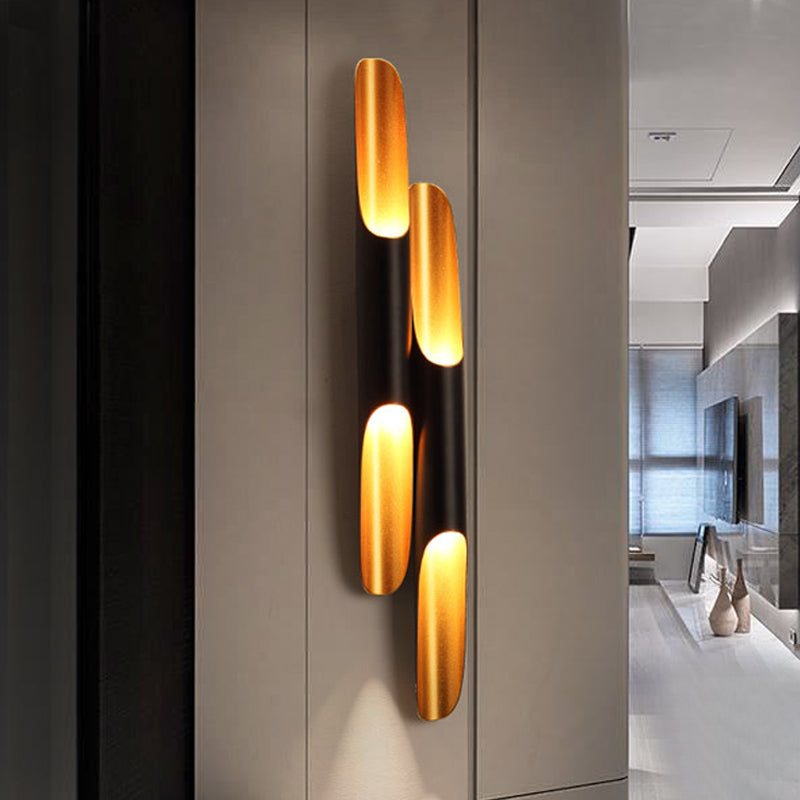 Frendorf | 23.5"/27.5" Breite Rohr Wandlampe Modern Metallisch 1/2-Licht Schwarze Wandbeleuchtung für Wohnzimmer