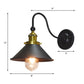 Frendorf | Schwarze Ein Licht Sconces Licht Industrie Metall Cone Wandbeleuchtung Fixture für Flur