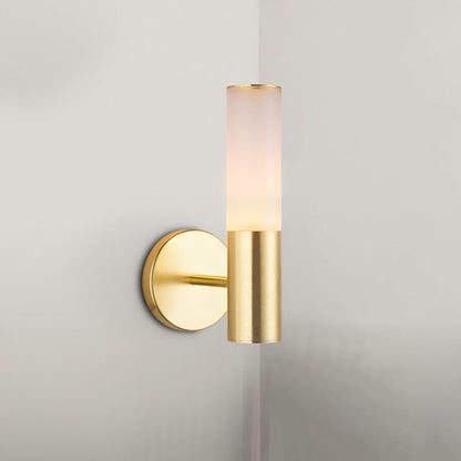 Frendorf | Frosted Glass Tube Reading Wall Lighting Post Modern 1 Light Gold LED Wandlampe