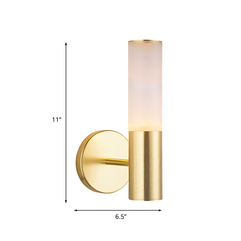 Frendorf | Frosted Glass Tube Reading Wall Lighting Post Modern 1 Light Gold LED Wandlampe