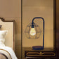 Frendorf | Druppel/Bal Kooi Plug In Tafel Lamp Moderne Stijl Zwarte LED Nachtkast Verlichting met Gooseneck Arm