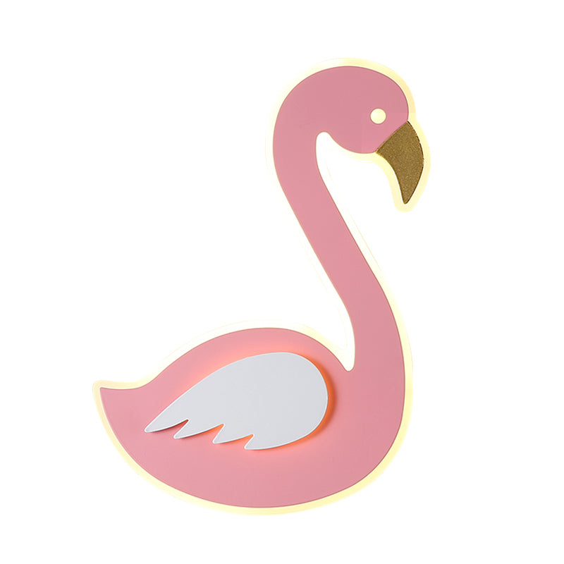 Frendorf | Roze Links/Rechts Zwanen Wandlamp Cartoon Acryl LED Plafond Wandlamp voor Baby Kamer