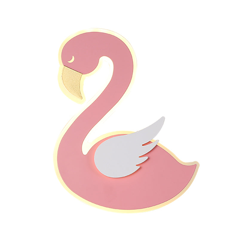 Frendorf | Roze Links/Rechts Zwanen Wandlamp Cartoon Acryl LED Plafond Wandlamp voor Baby Kamer