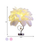 Palm Tree Feather Tischbeleuchtung Modern Romantisch Pink/Weiß LED Nachttischlampe mit K9 Kristall Tropfen