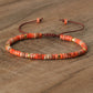 Frendorf | Geflochtenes Armband mit 2,4 mm Naturstein-Rollern – Seraphina