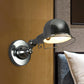 Frendorf | Metallic Dome Shade Wandverlichting Vintage Stijl 1 Licht Slaapkamer Draaibare Wandlamp met Ring in Wit/Rood