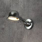 Frendorf | Metallic Dome Shade Wandverlichting Vintage Stijl 1 Licht Slaapkamer Draaibare Wandlamp met Ring in Wit/Rood