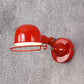 Frendorf | Metallic Dome Shade Wandverlichting Vintage Stijl 1 Licht Slaapkamer Draaibare Wandlamp met Ring in Wit/Rood