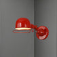 Frendorf | Metallic Dome Shade Wandverlichting Vintage Stijl 1 Licht Slaapkamer Draaibare Wandlamp met Ring in Wit/Rood