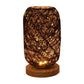 Bamboo Rattan Kapsel Nachttischlampe Modern Asien 1-Licht Beige/Braun Nachttischlampe