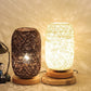 Bamboo Rattan Kapsel Nachttischlampe Modern Asien 1-Licht Beige/Braun Nachttischlampe