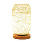 Bamboo Rattan Kapsel Nachttischlampe Modern Asien 1-Licht Beige/Braun Nachttischlampe